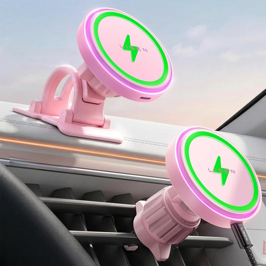 Magnetic MagSafe Car Phone Mount Charger 15W encalife