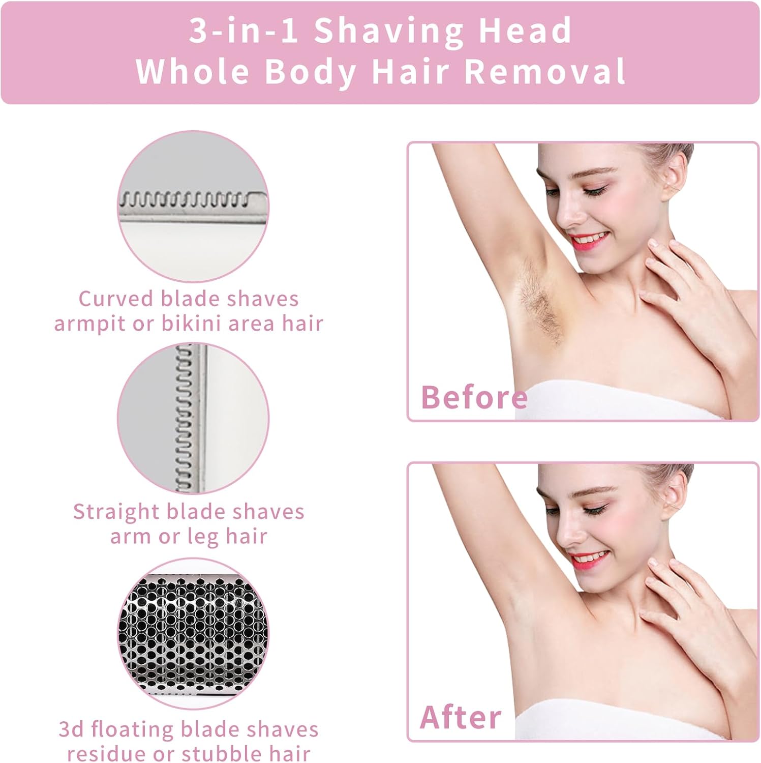 Electric Razor Women Prefer I Wet-Dry Trimmer encalife