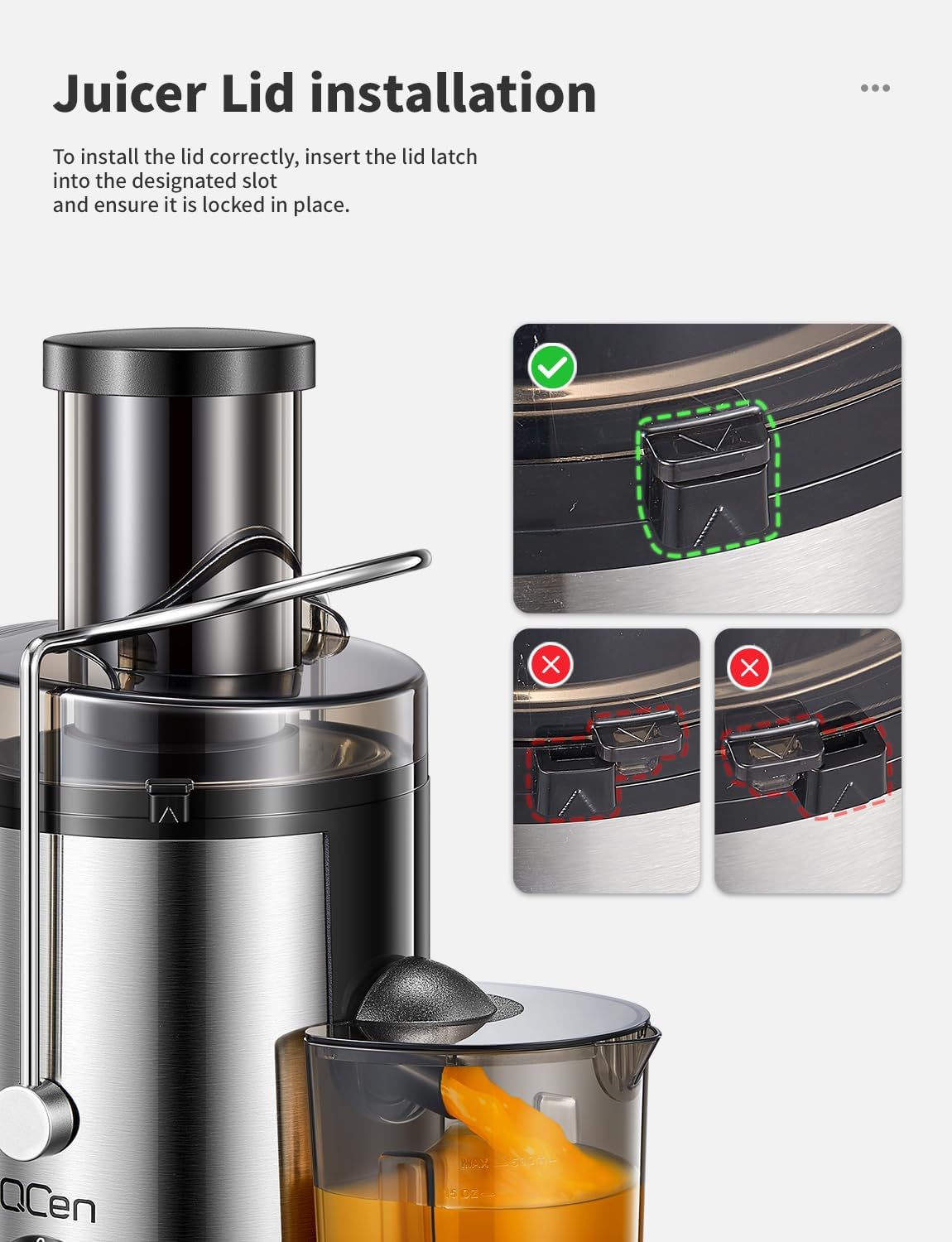 Electric Juicer Machine 800W | Centrifugal Fruit & Vegetable Juicer encalife