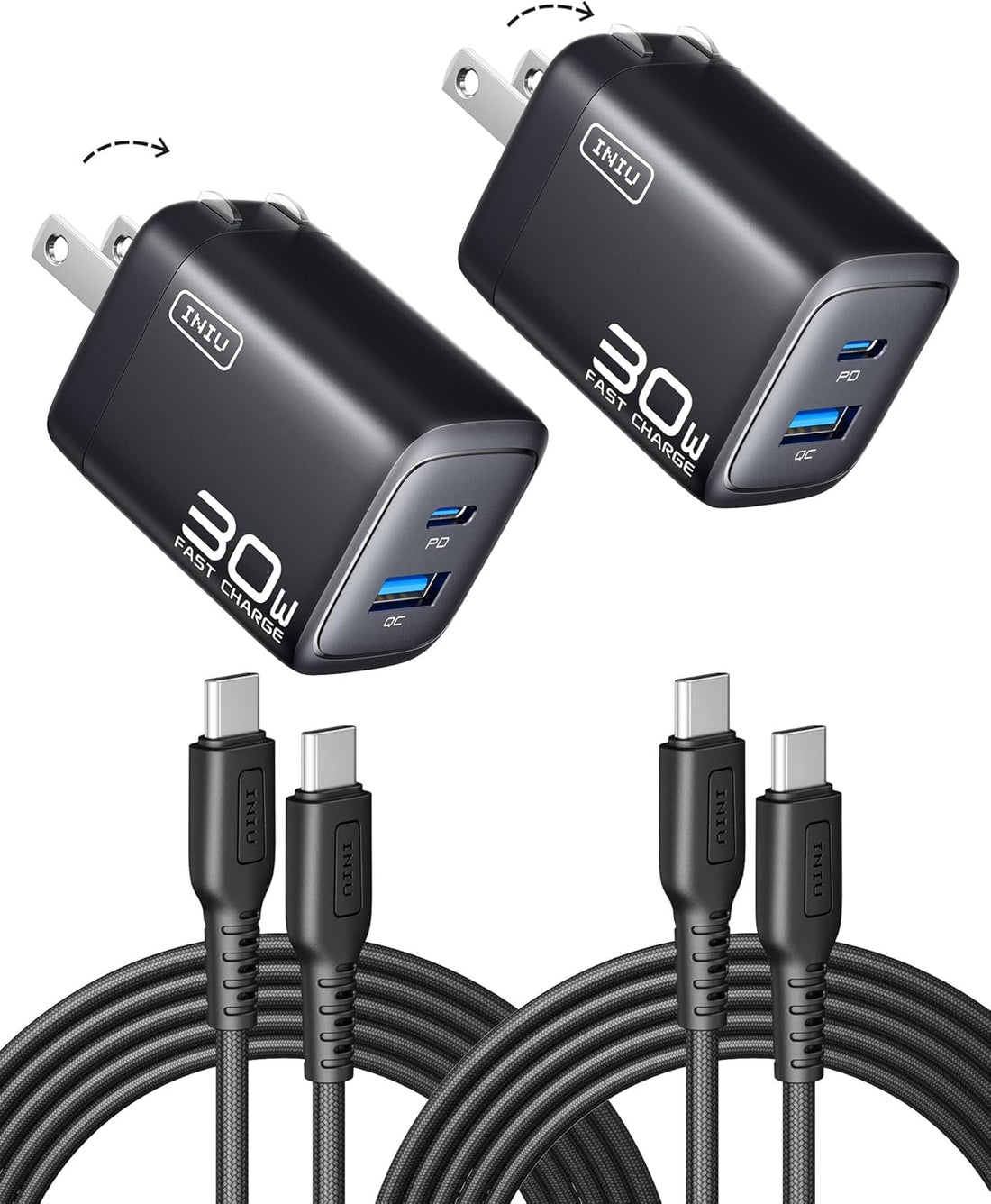 Mini 30W GaN USB-C Fast Charger With Cable encalife