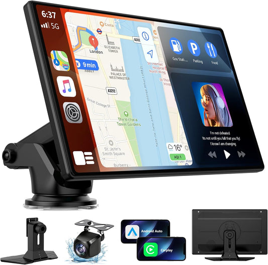Carplay Screen showing Apple CarPlay GPS navigation and touchscreen controls