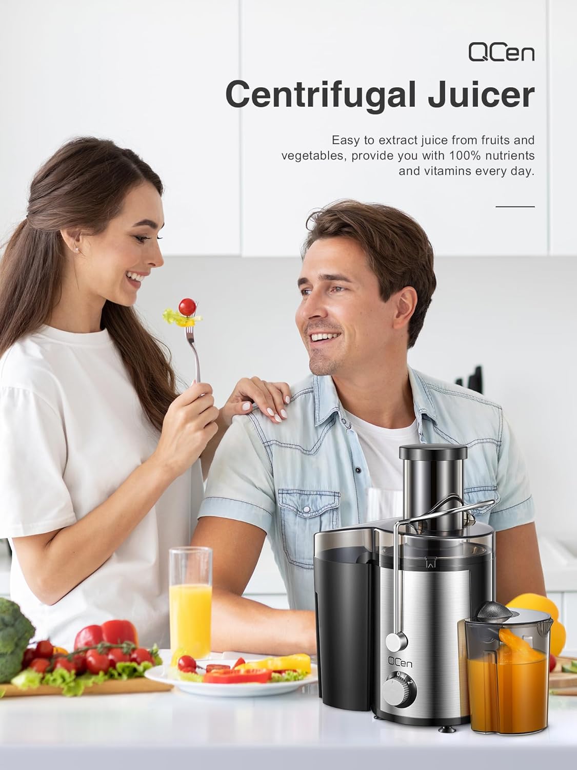 Electric Juicer Machine 800W | Centrifugal Fruit & Vegetable Juicer encalife