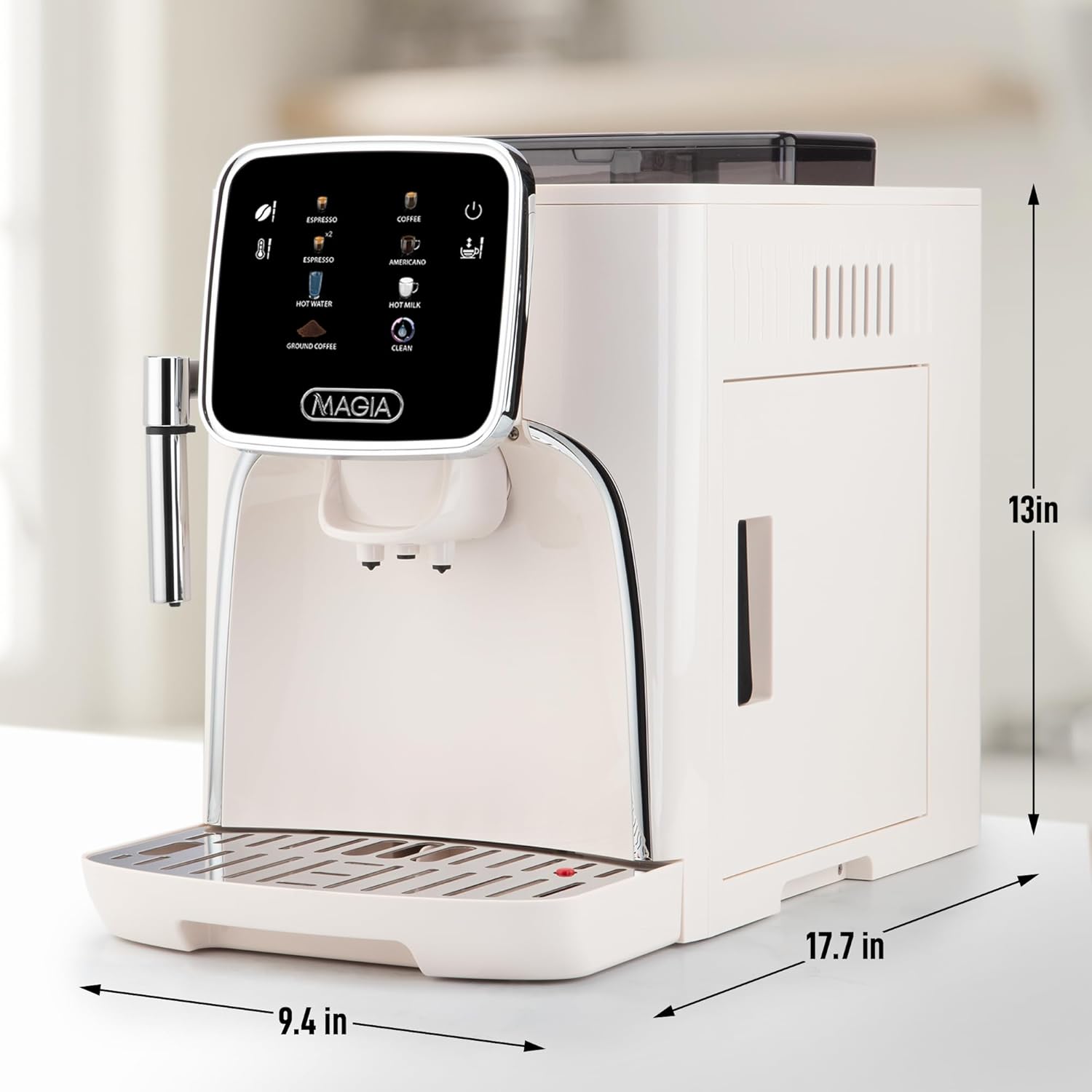 Zulay Espresso Machine with Grinder & Steam Wand