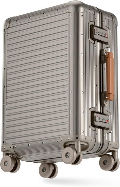 Aluminum Frame Zipperless Carry On Luggage encalife