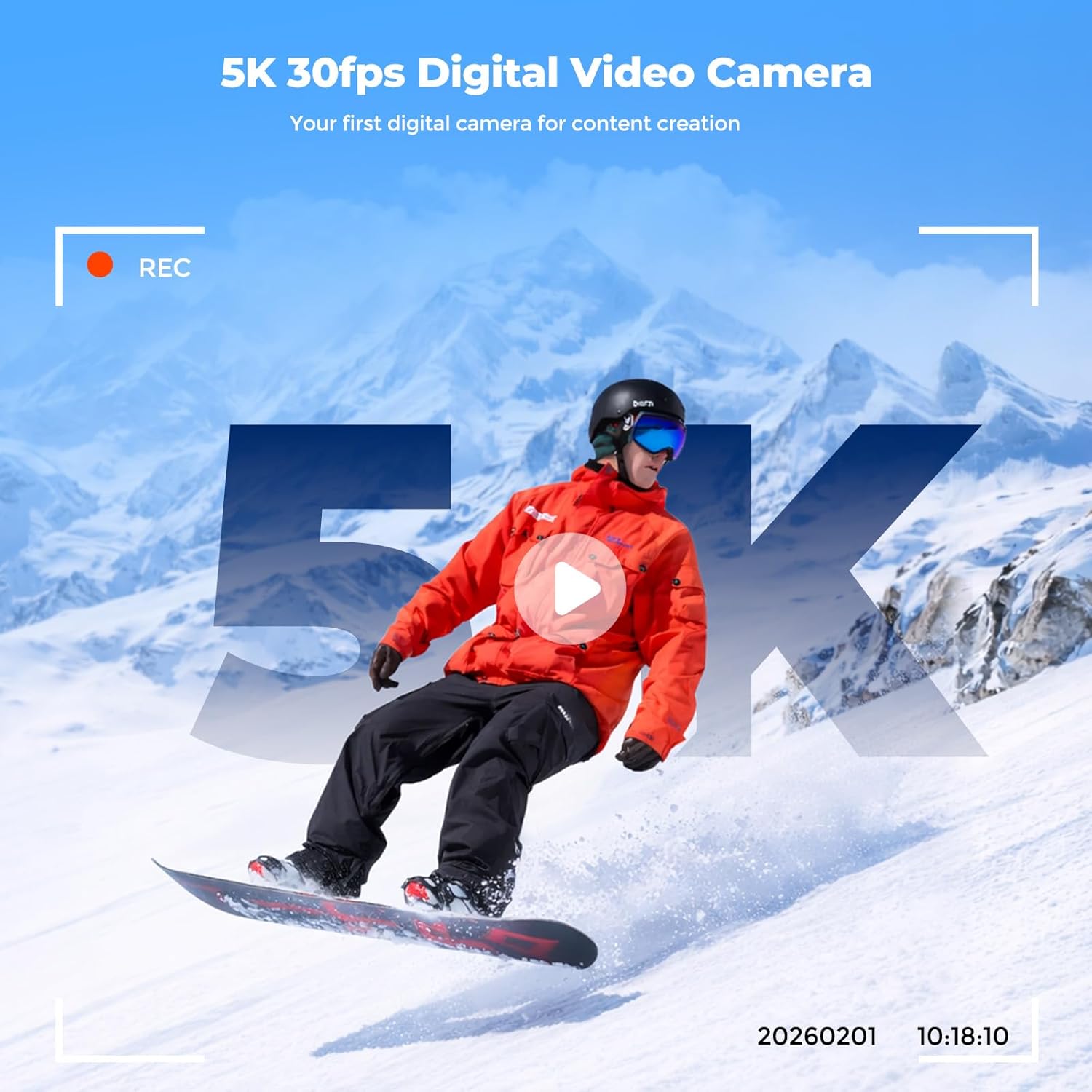 5K 72MP Digital Vlogging Camera with Optical Zoom encalife