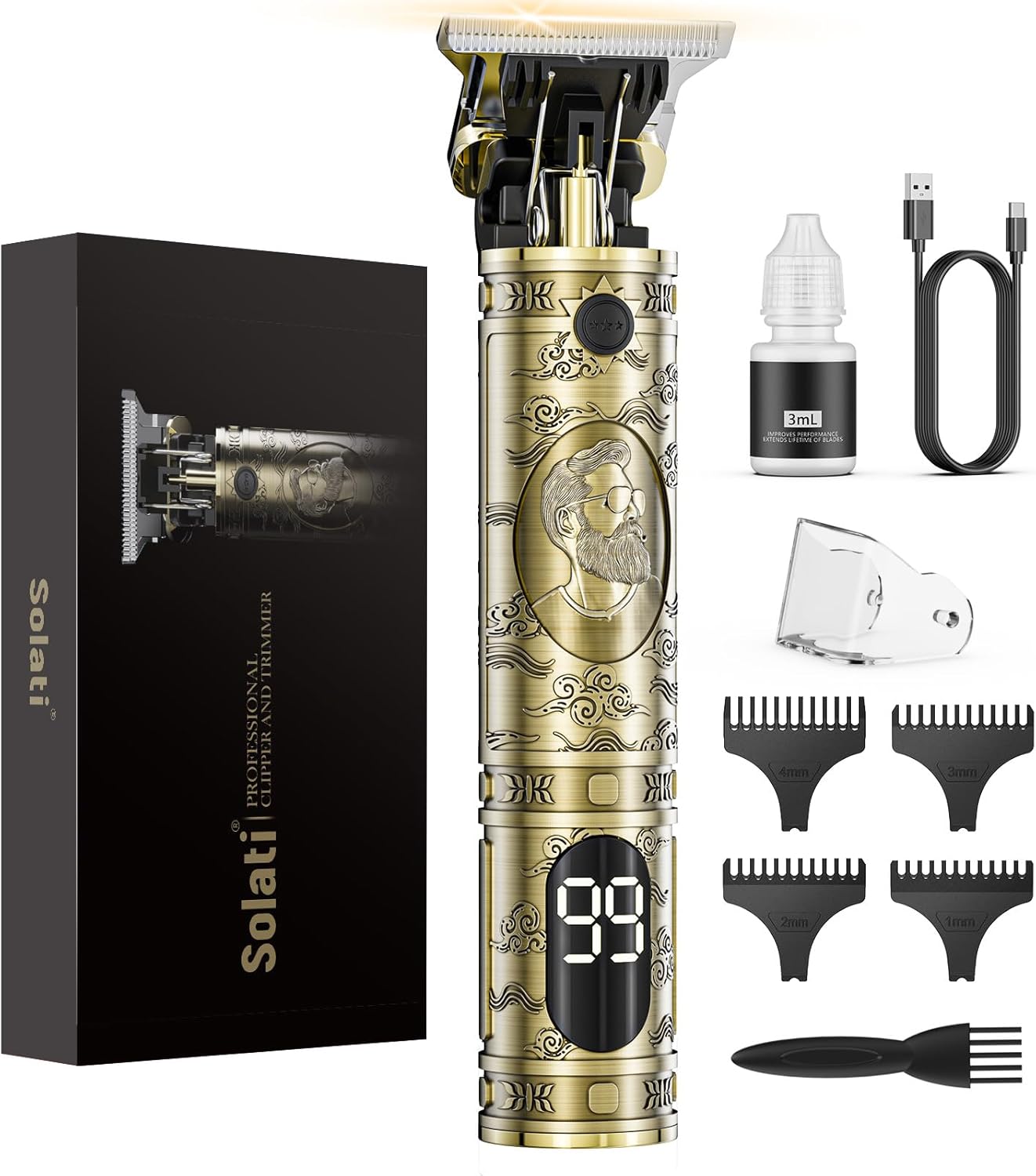 Cordless hair and beard cutting machine