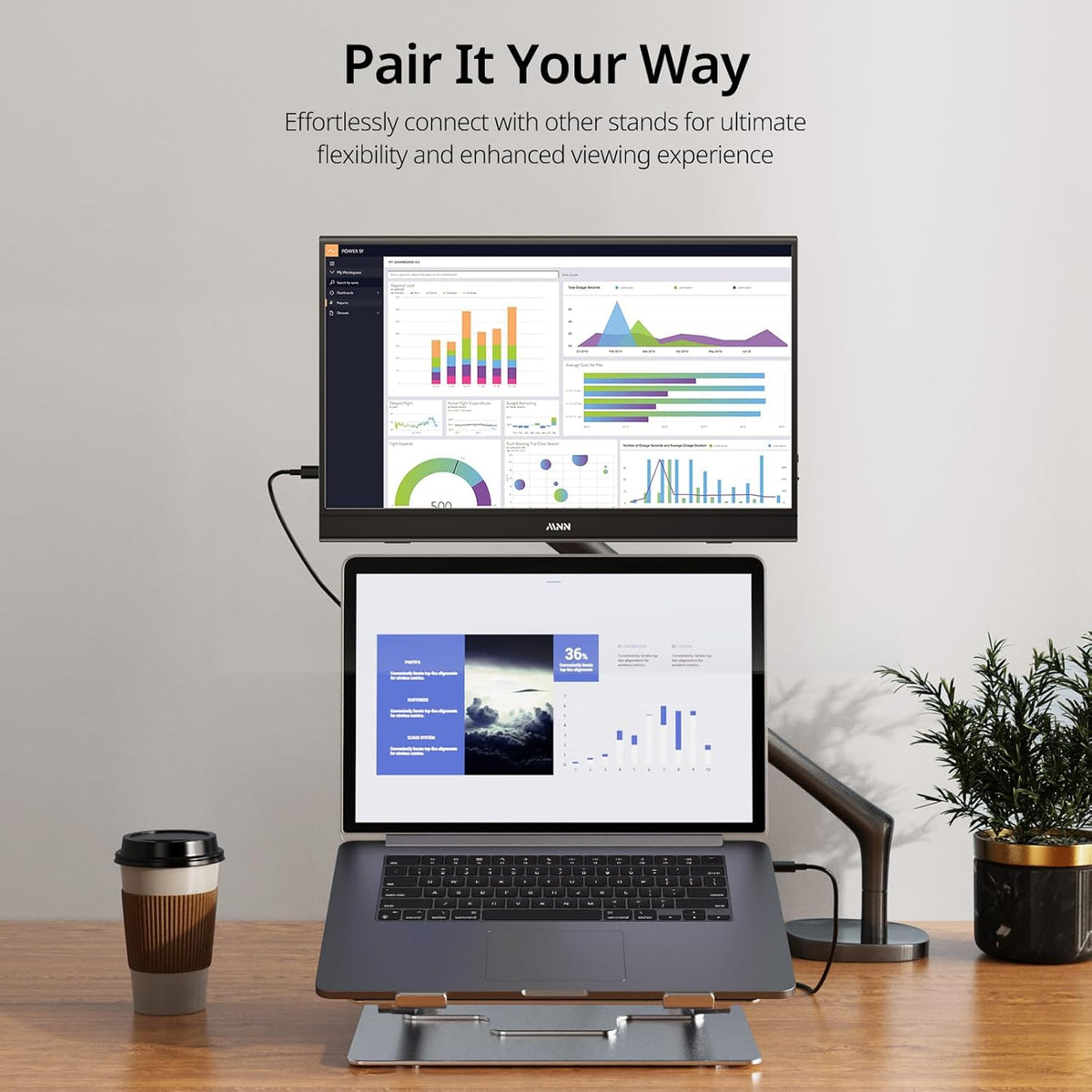 15.6-Inch FHD IPS Portable Monitor USB-C HDMI encalife