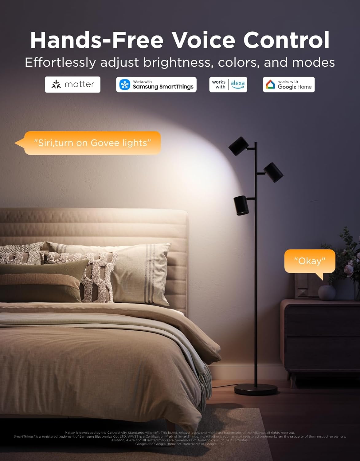 RGB Lighting Tree Floor Lamp for Living Rooms encalife