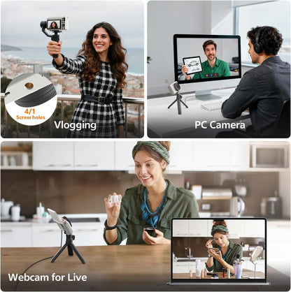 Pink 75MP 4K WiFi Vlogging Camera encalife