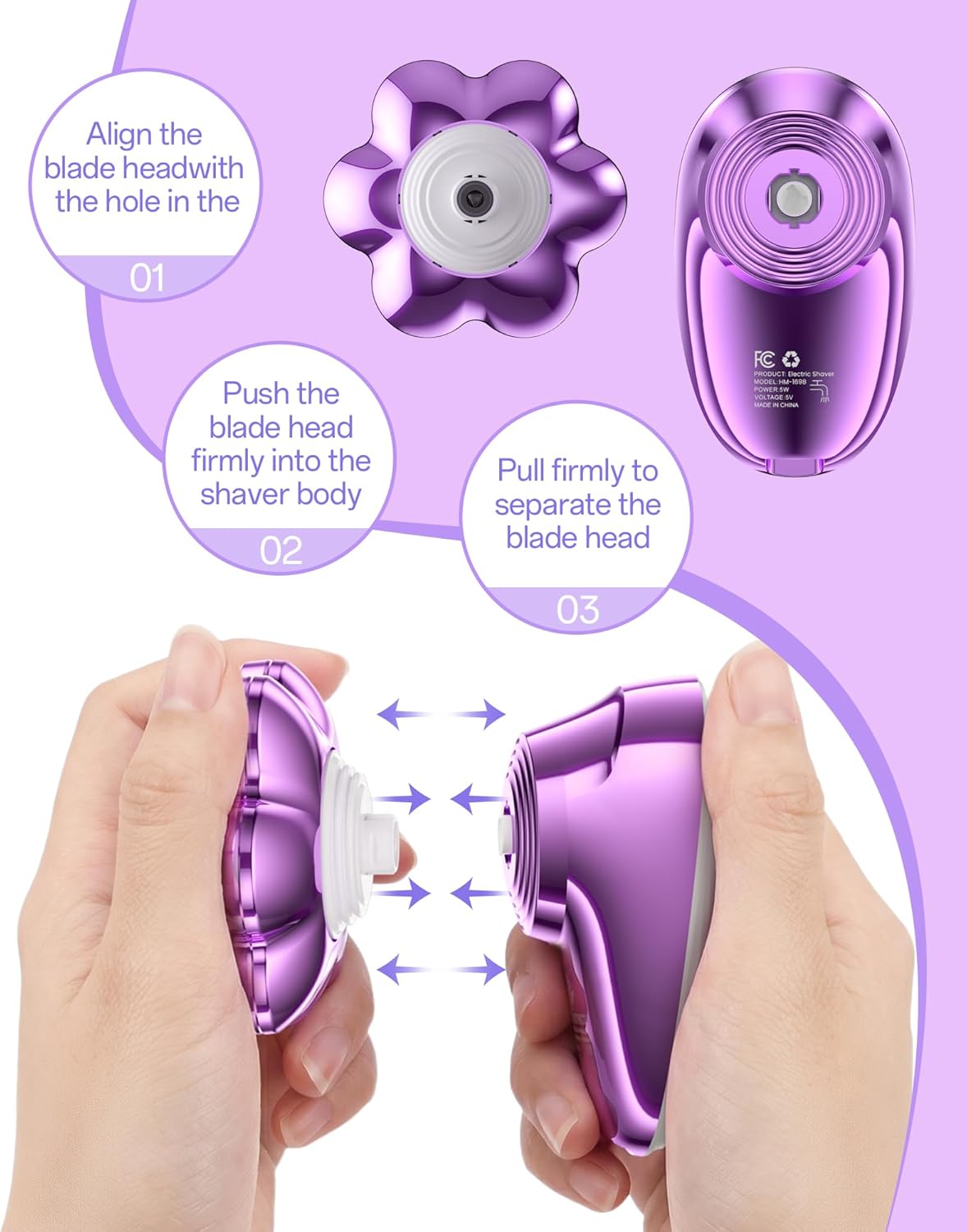 Electric Razor Women Love: 5-in-1 Body Shaver encalife