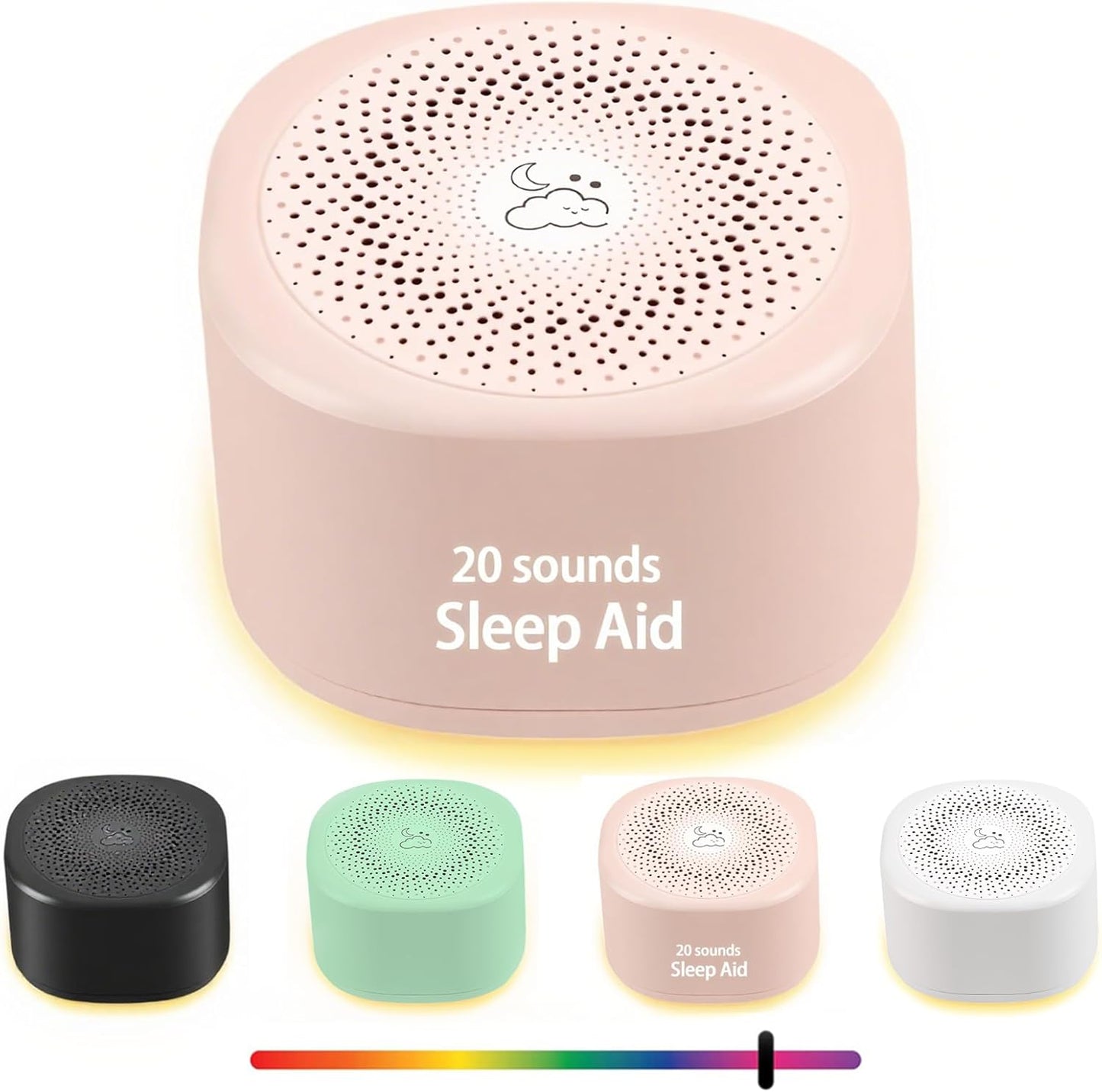 Portable White Noise Machine Rechargeable Night Light encalife
