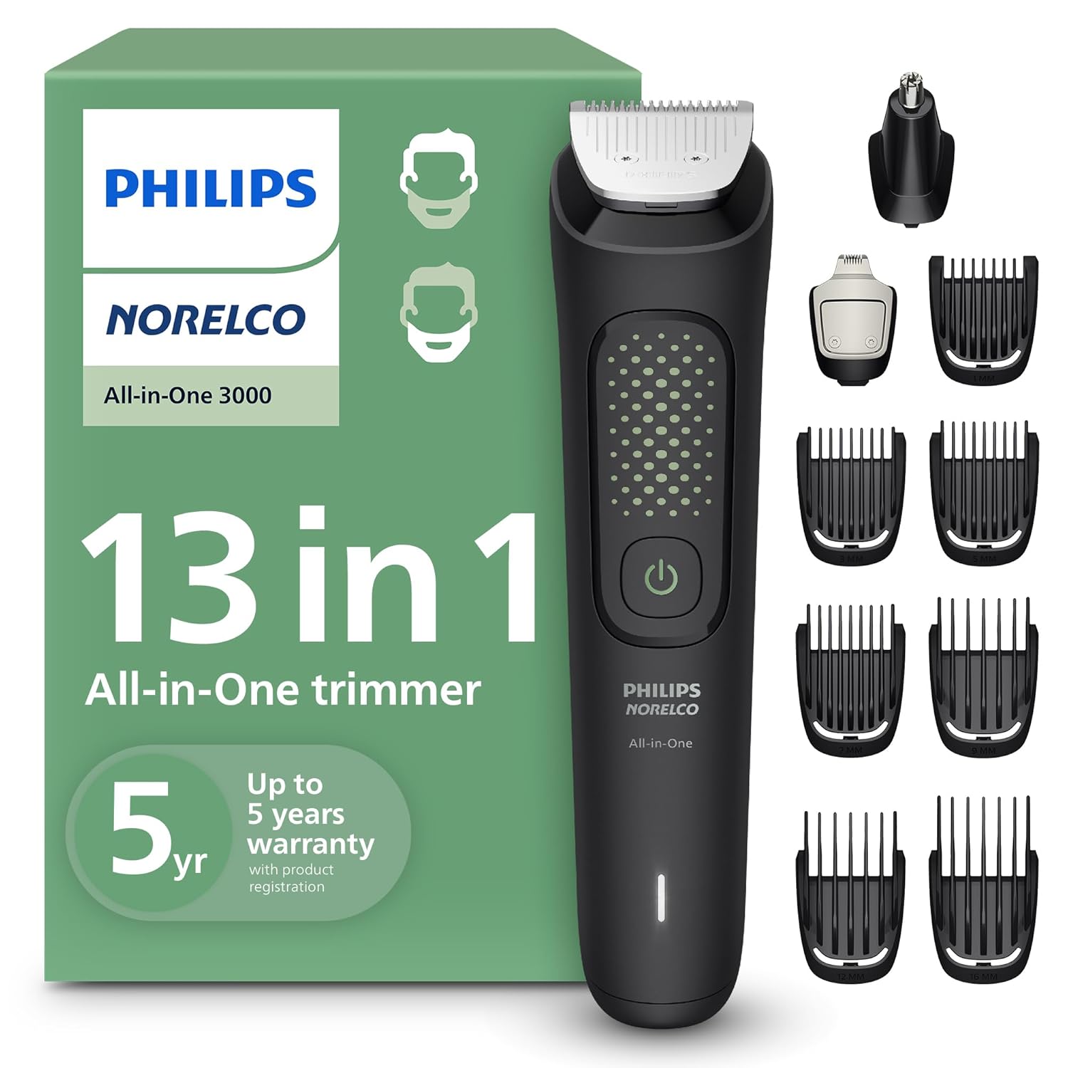 Thirteen-in-one beard trimmer hair clipper grooming kit