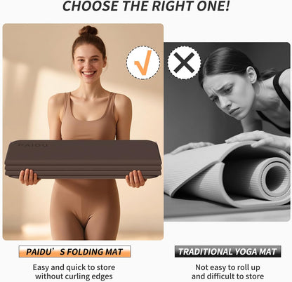Foldable Yoga Mat 10mm Extra Wide encalife