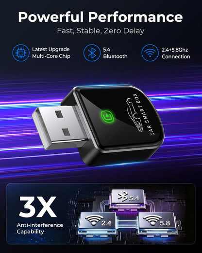 Wireless CarPlay Adapter Tiny Bluetooth Receiver encalife