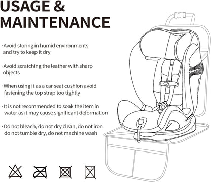 Waterproof Back Seat Car Protector Kick Mat with Pockets encalife