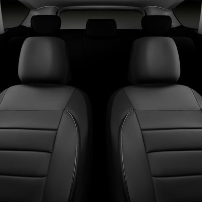 Faux Leather Front Car Seat Covers 3D Foam Support encalife
