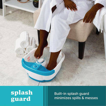 Heated Bubble Foot Spa Massager with Pumice encalife