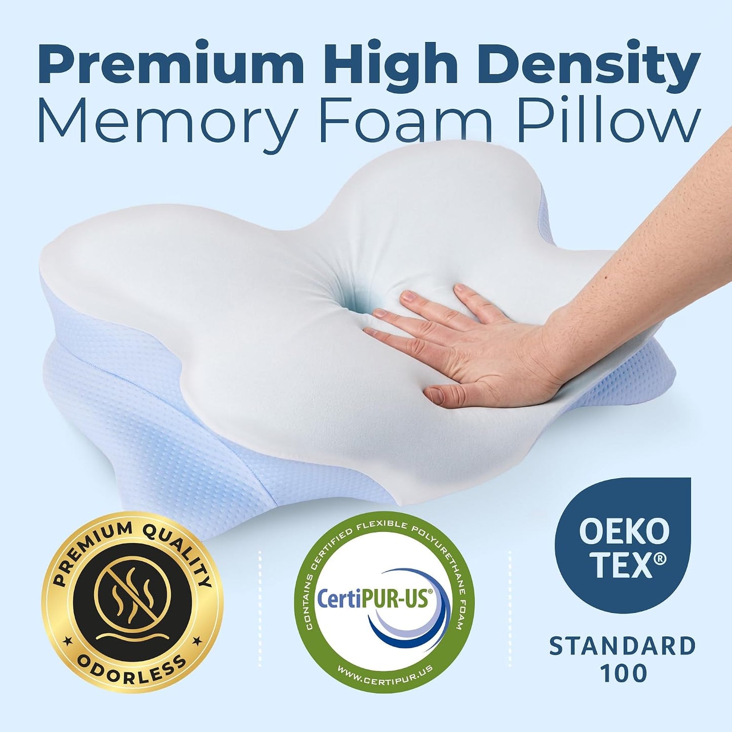 Cooling Memory Foam Pillow for Neck Support encalife