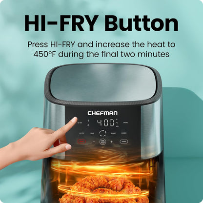 Air Fryer I 8 Qt Digital I Stainless Steel encalife