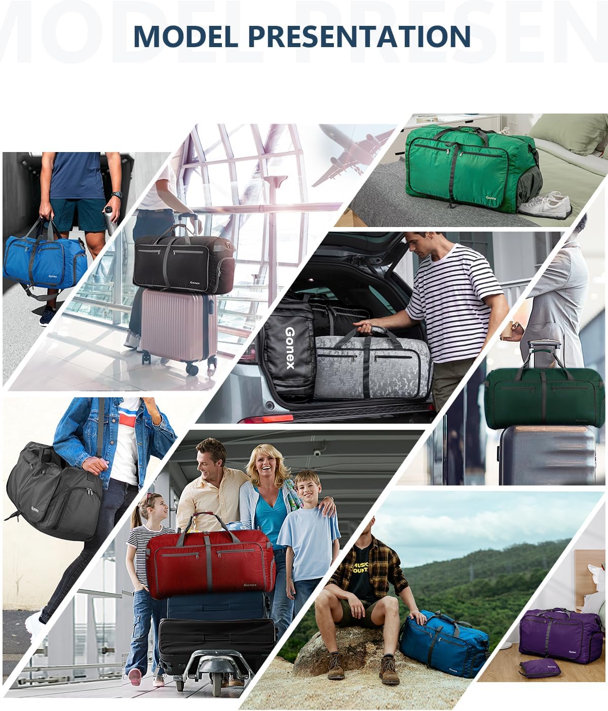 Foldable Travel Duffle with Shoe Compartment | Carry on luggage encalife
