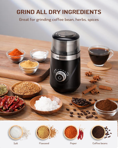 Quiet Electric Coffee Grinder – 2.5 oz encalife
