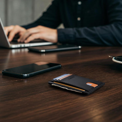 Slim RFID Carbon Fiber Wallet for Men encalife