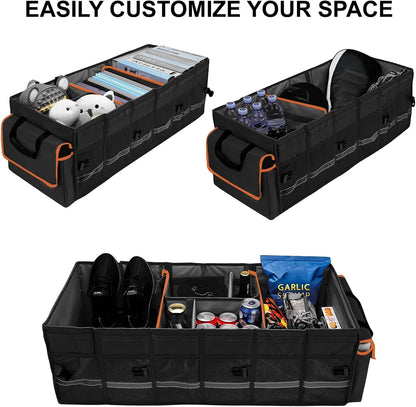 Collapsible Car Trunk Organizer with Removable Cooler encalife