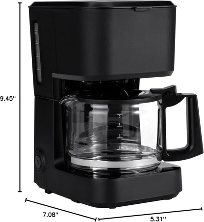 5 Cup Drip Coffee Maker | Compact Coffee Machine encalife