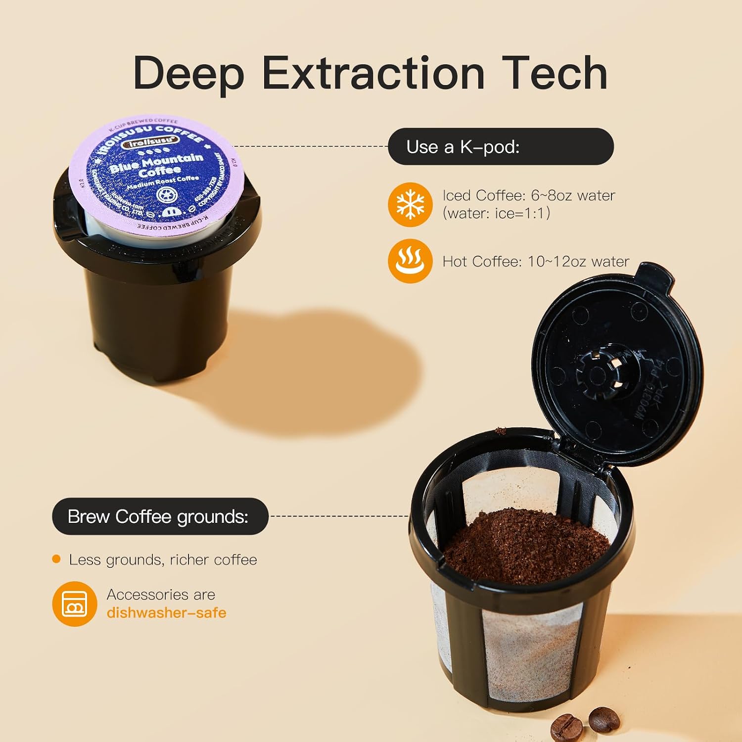 Mini Hot Iced Single Serve Coffee Maker encalife