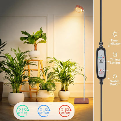 Grow Lights for Indoor Plants | Walnut Floor Lamp encalife