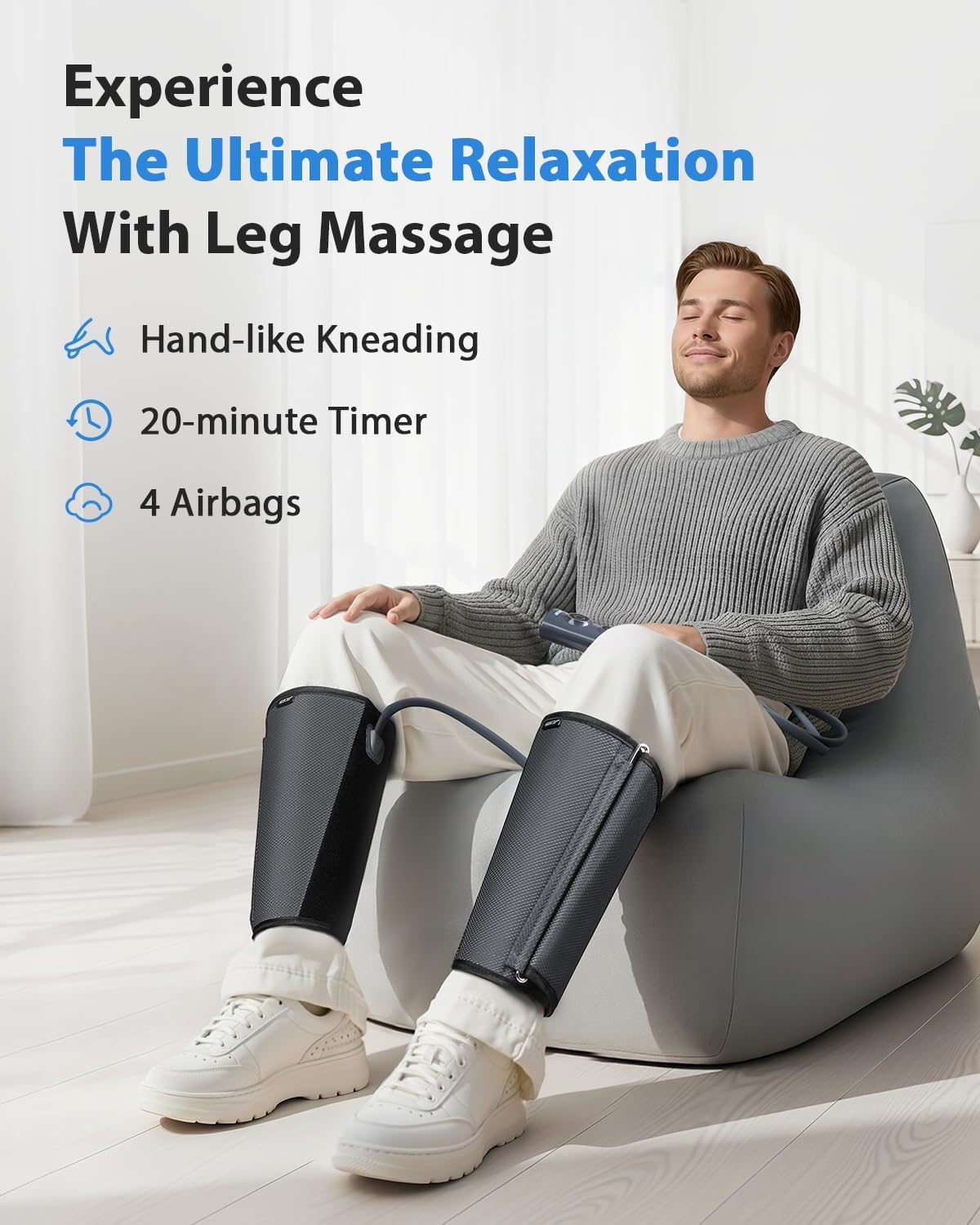Air Compression Leg Massager for Everyday Relaxation Comfort encalife
