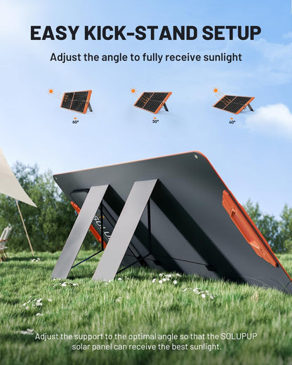 60W Foldable Solar Panel Charger I Camping &amp; RV encalife
