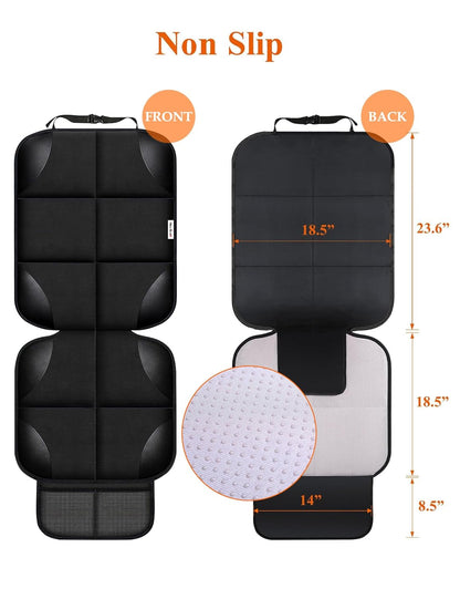 Waterproof Child Car Seat Protector 2 Pack Black encalife