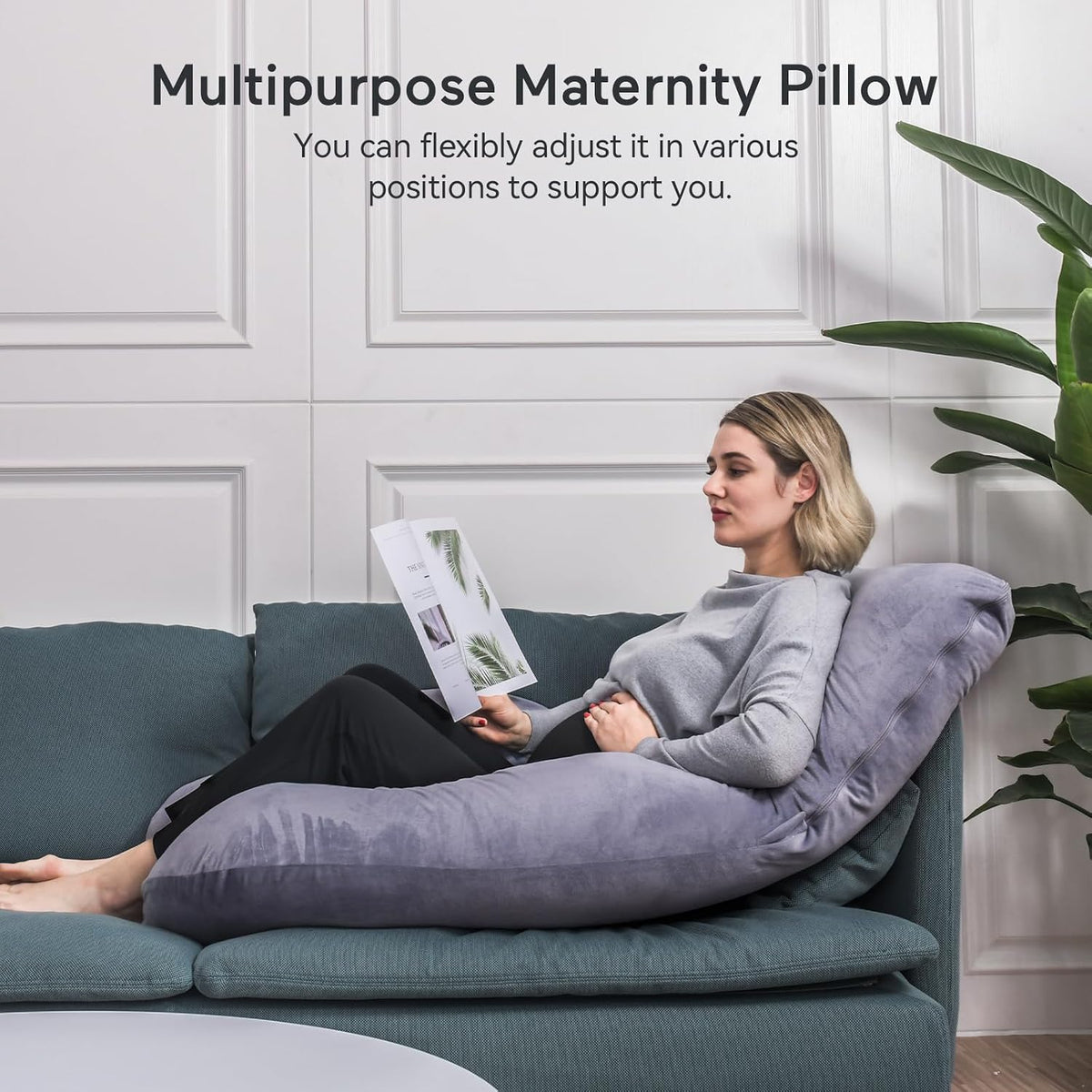 Side Sleeper Full Body Pregnancy Pillow encalife