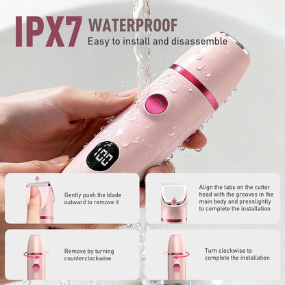 Waterproof Electric Razor Women Bikini Trimmer Set encalife