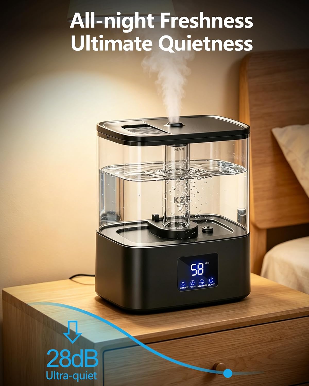 Top Fill Humidifier | 4L | Humidity Display encalife