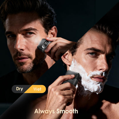 Electric Razor Men Portable Foil Shaver with LED Display encalife