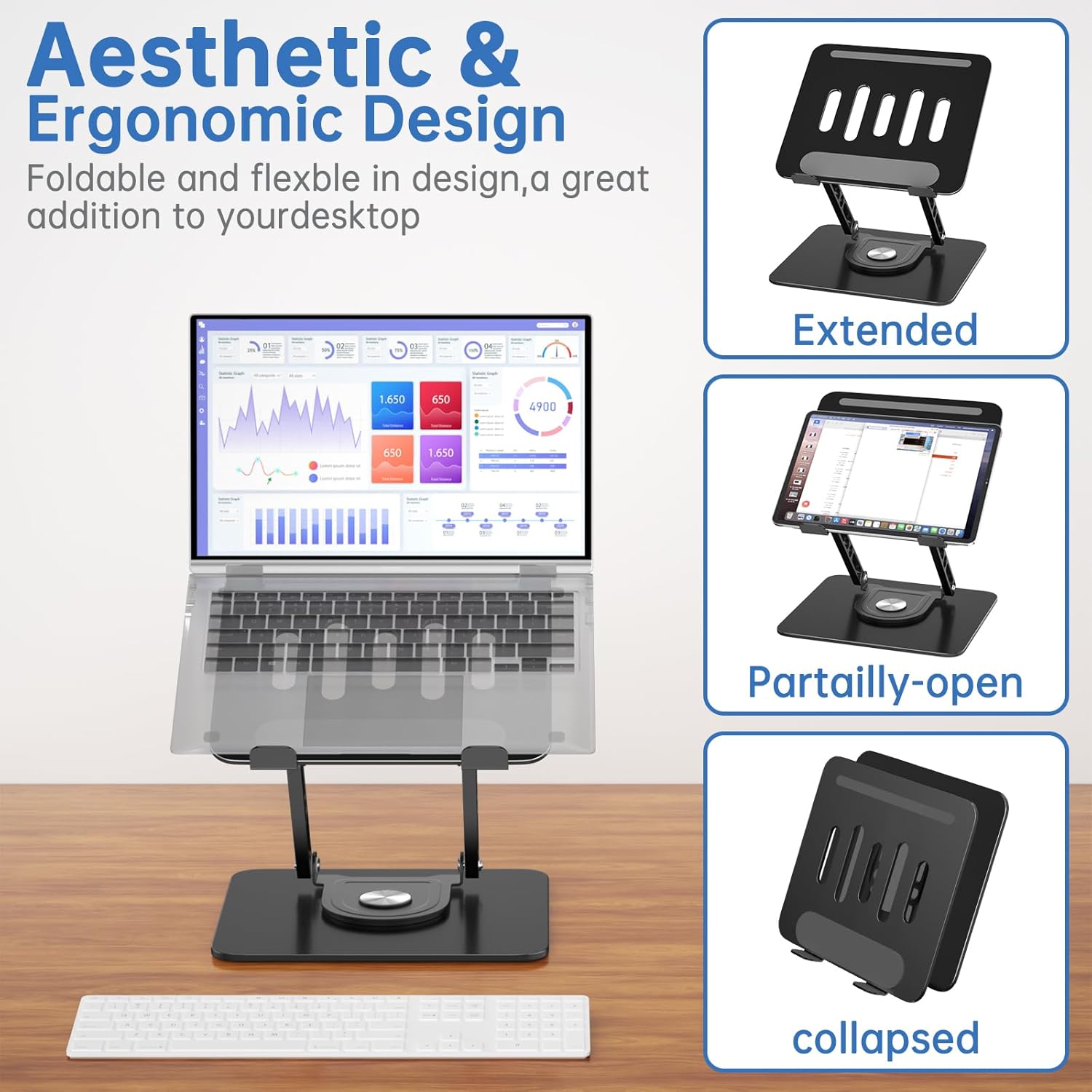 360 Rotating Adjustable Laptop Stand encalife