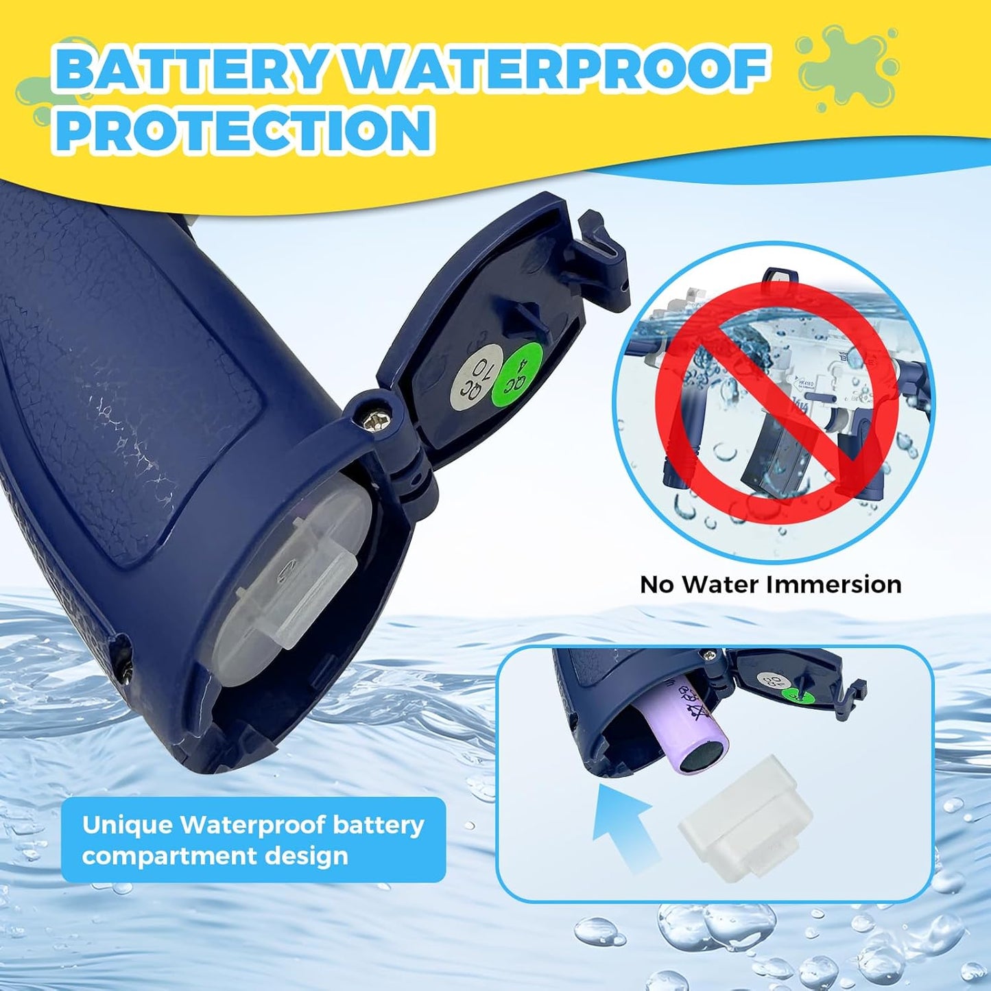 Electric Water Gun | Rechargeable Long Range Water Blaster Toy encalife