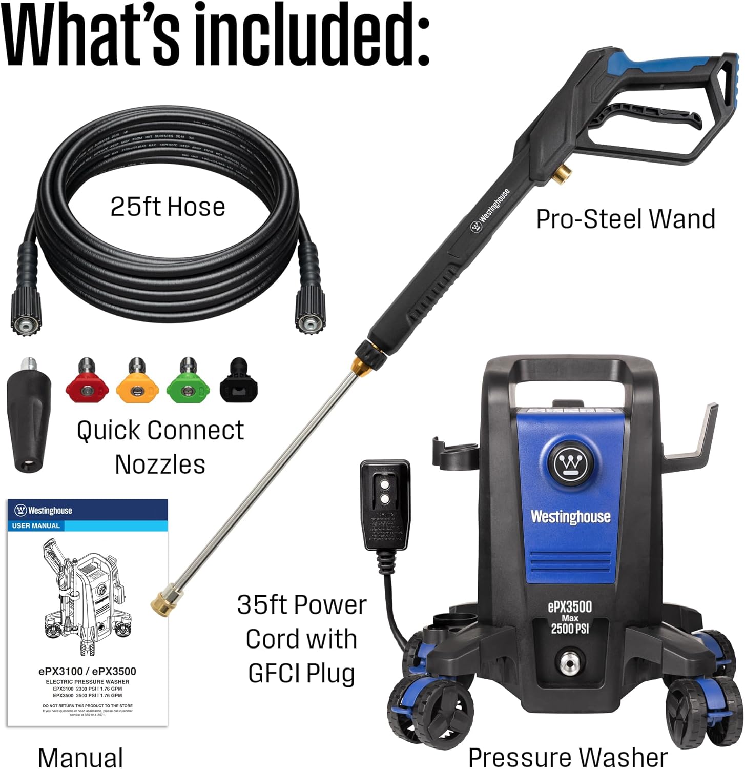 Pressure Washer I Westinghouse ePX3500 2500 PSI Electric encalife