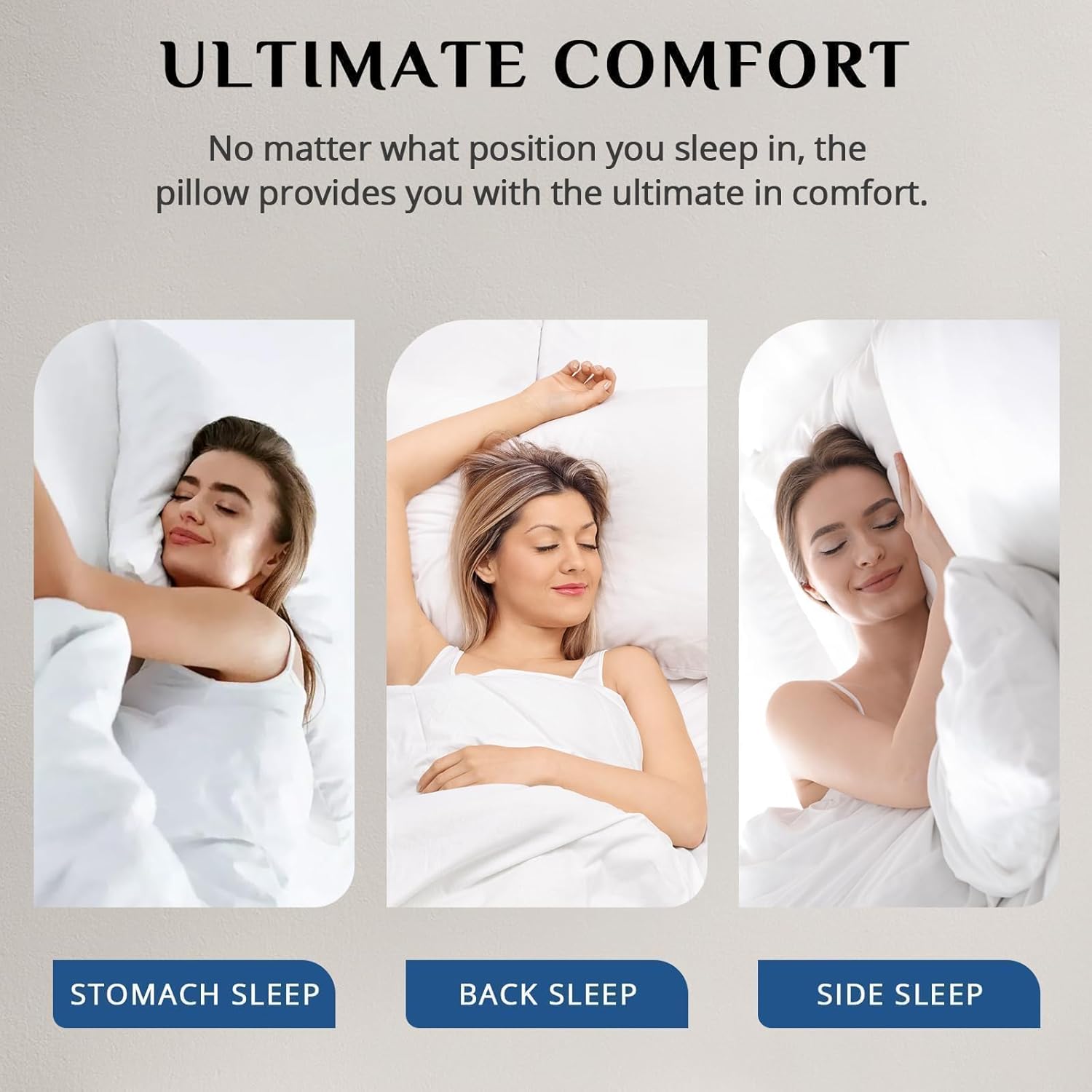Bed Pillows Queen Set | Soft Support Hotel Quality Sleeping Pillows encalife