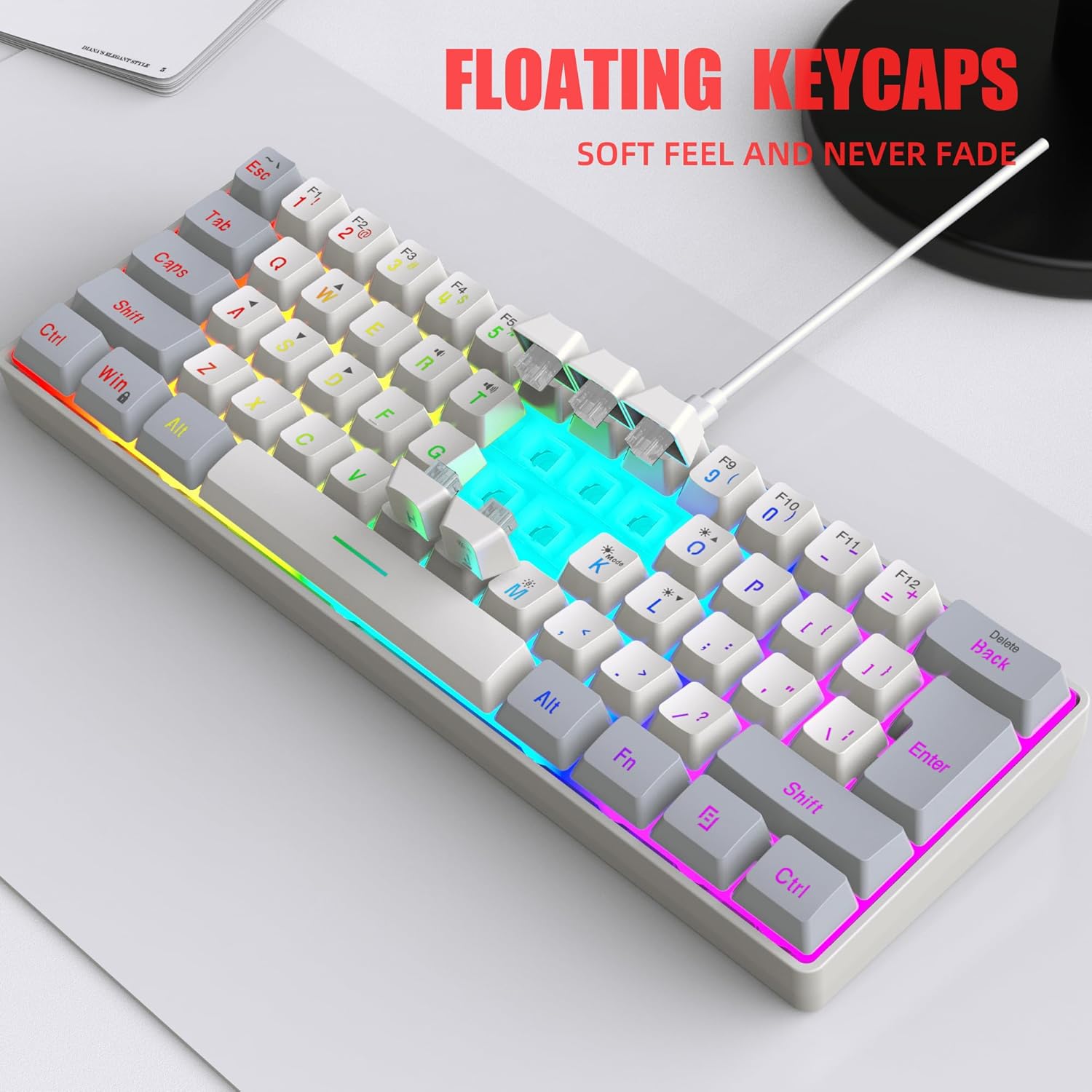 Pro Gaming Keyboard I 60% RGB Wired encalife