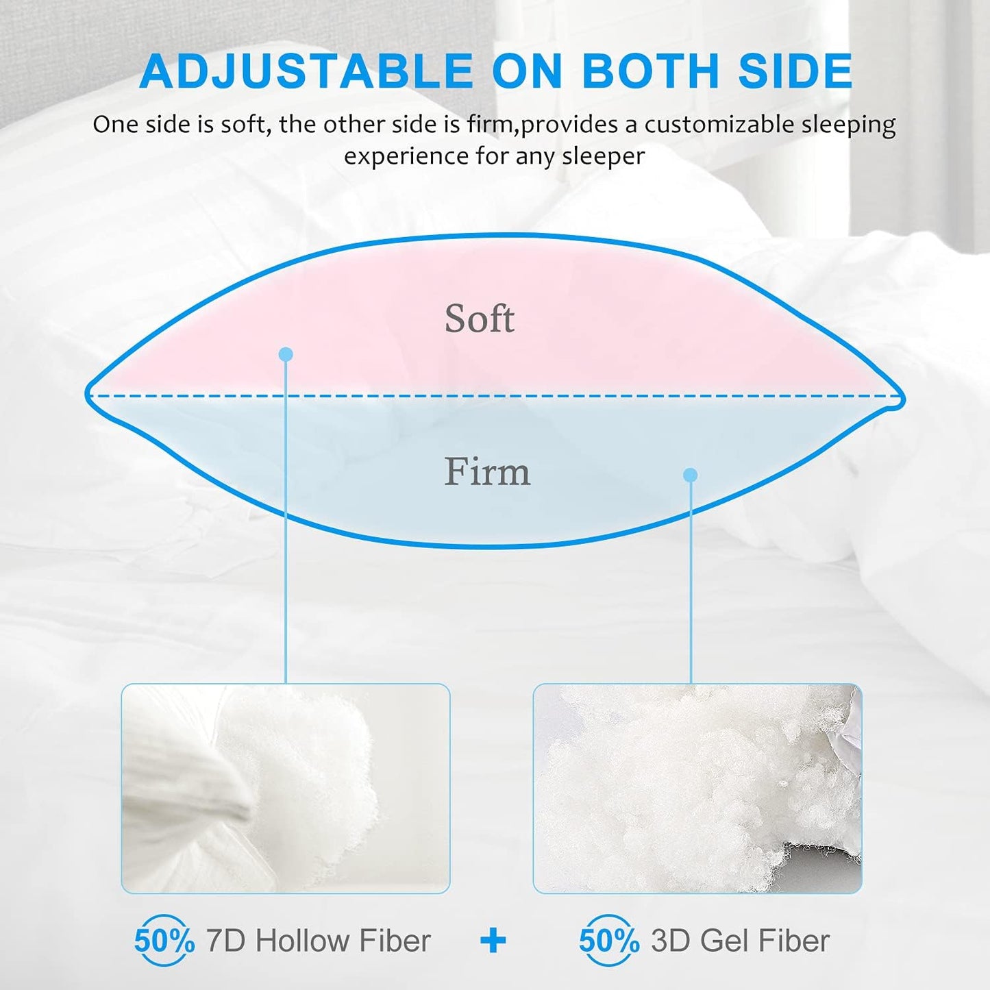 Bed Pillows Queen Set | Soft Support Hotel Quality Sleeping Pillows encalife