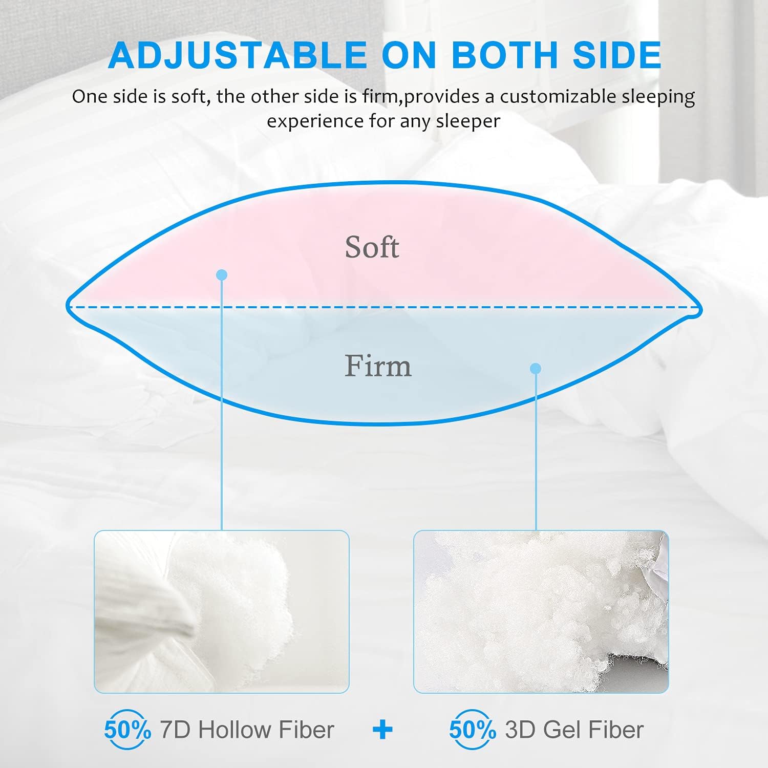 Bed Pillows Queen Set | Soft Support Hotel Quality Sleeping Pillows encalife