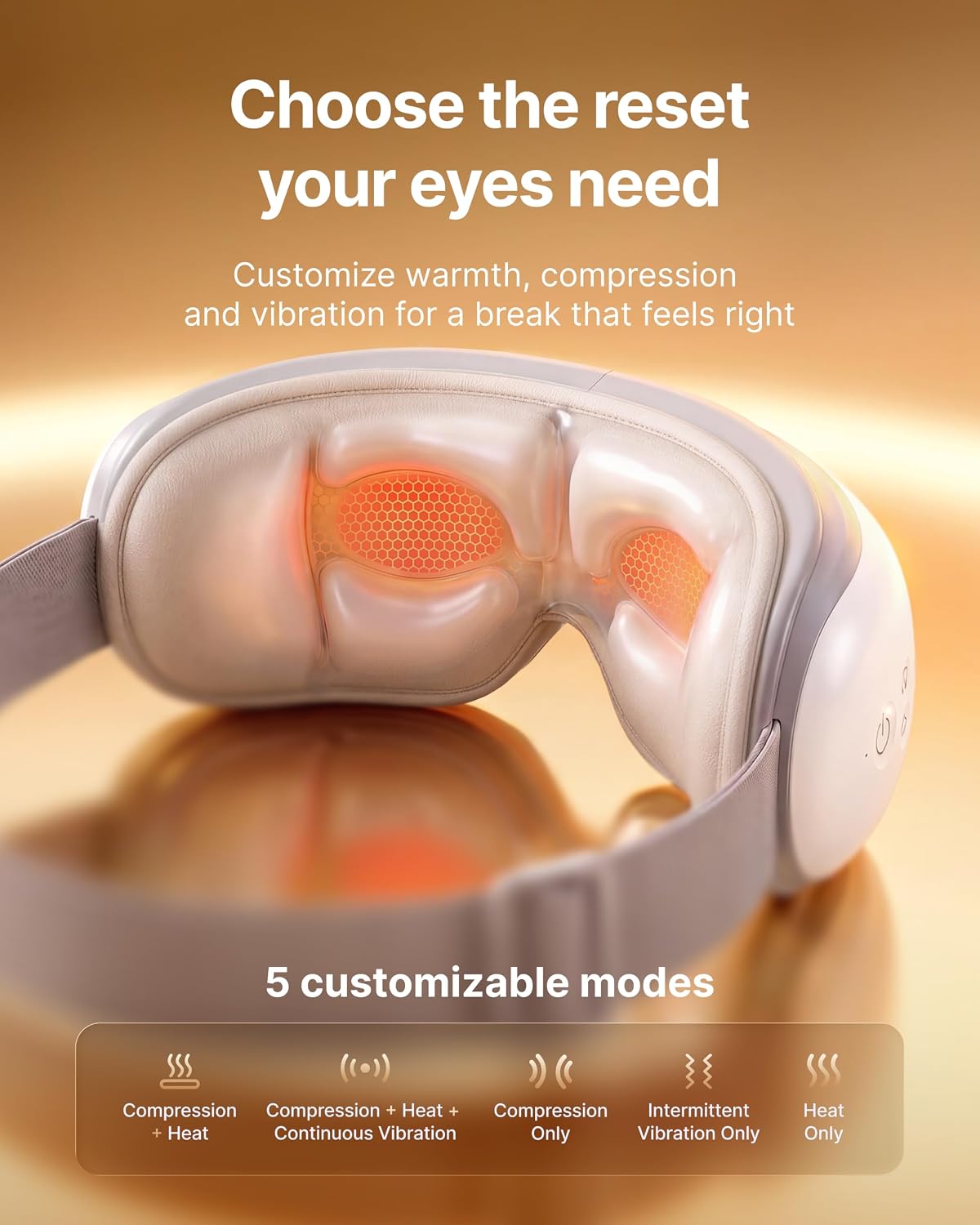 Heated Eye Massager Mask For Ultimate Relaxation Comfort encalife