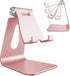 Aluminum mobile stand with multi-angle phone holder and rubber pads