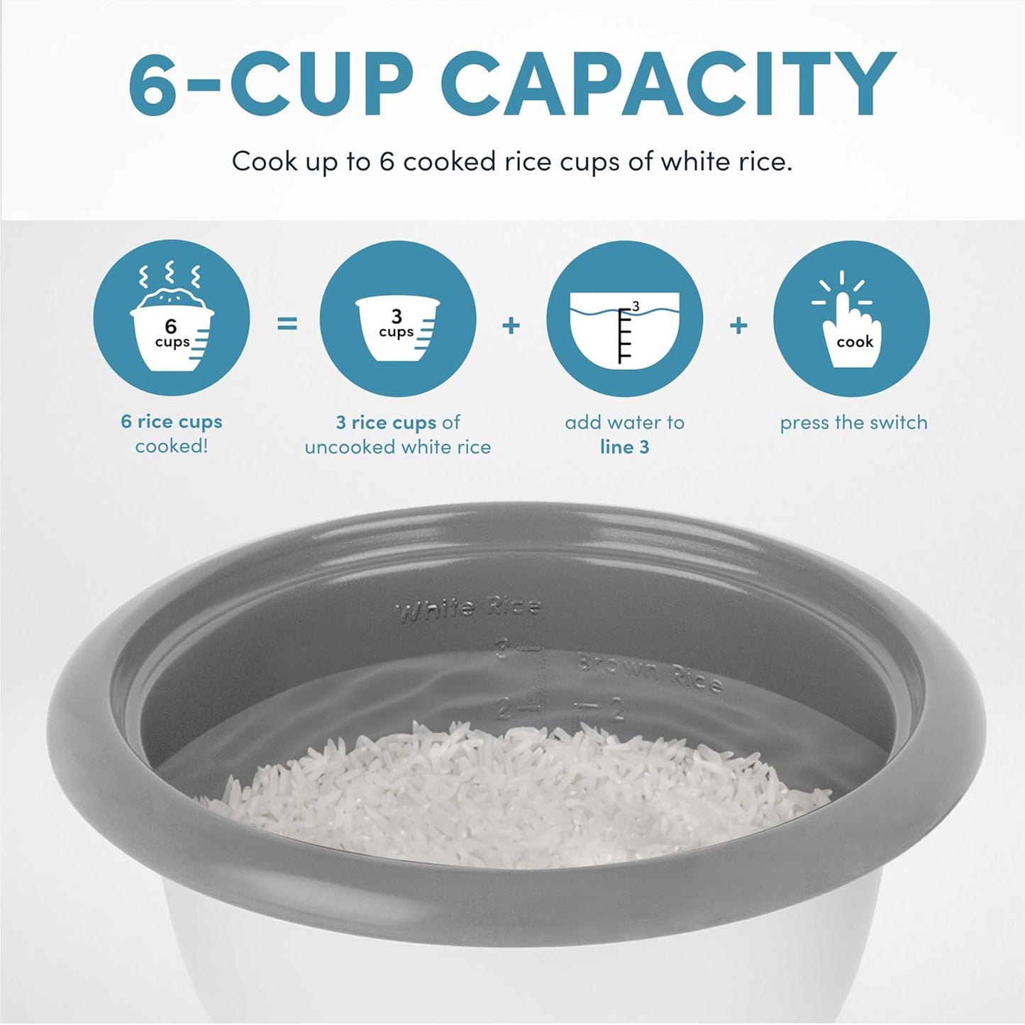AROMA 3-Cup I Mini Rice Cooker encalife