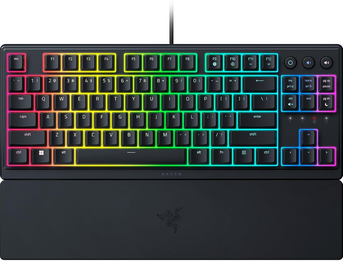Gaming RGB Keyboard Low Profile Mechanical Pink encalife