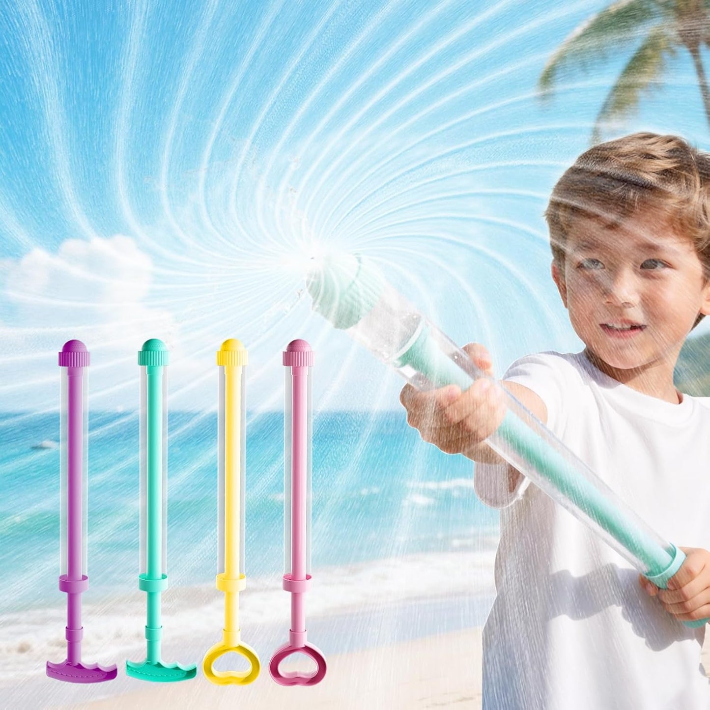 8 Pack Firework Water Guns I Squirt Blasters for Kids & Adults encalife