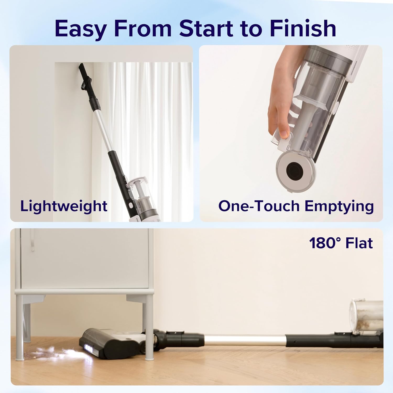 LEVOIT Lightweight Tangle Resistant Cordless Vacuum encalife